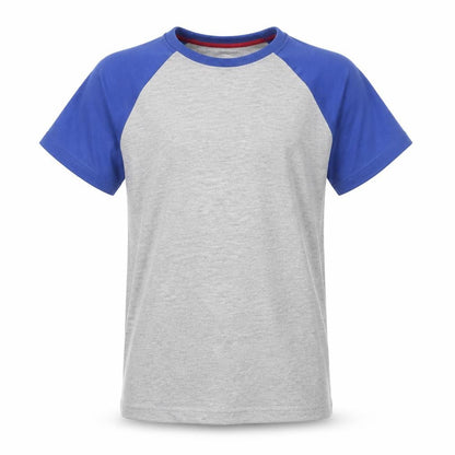 Front view of Matalan boys’ grey basic t-shirt, size 8, years