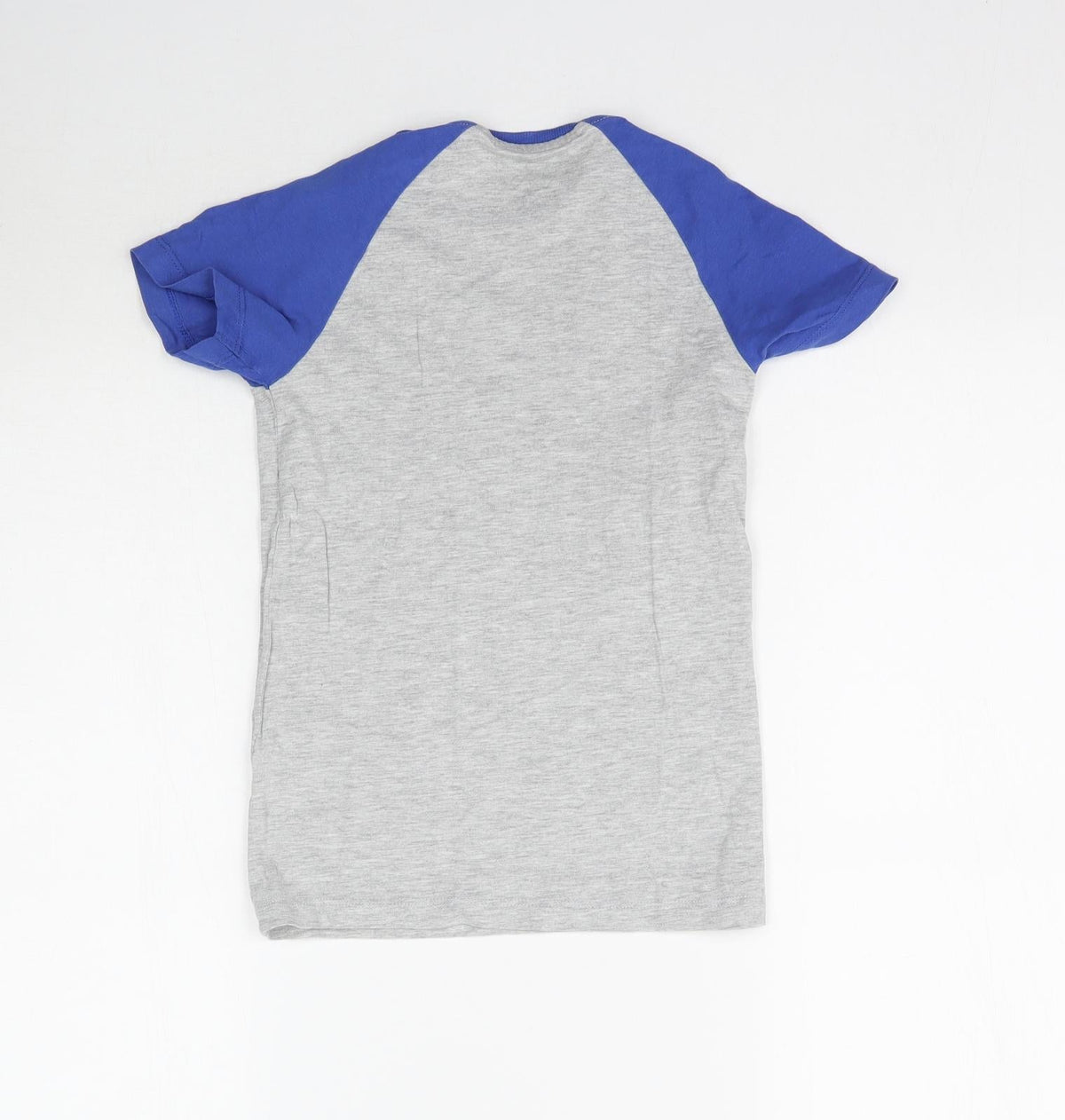 Back view of Matalan boys’ grey basic t-shirt, size 8, years
