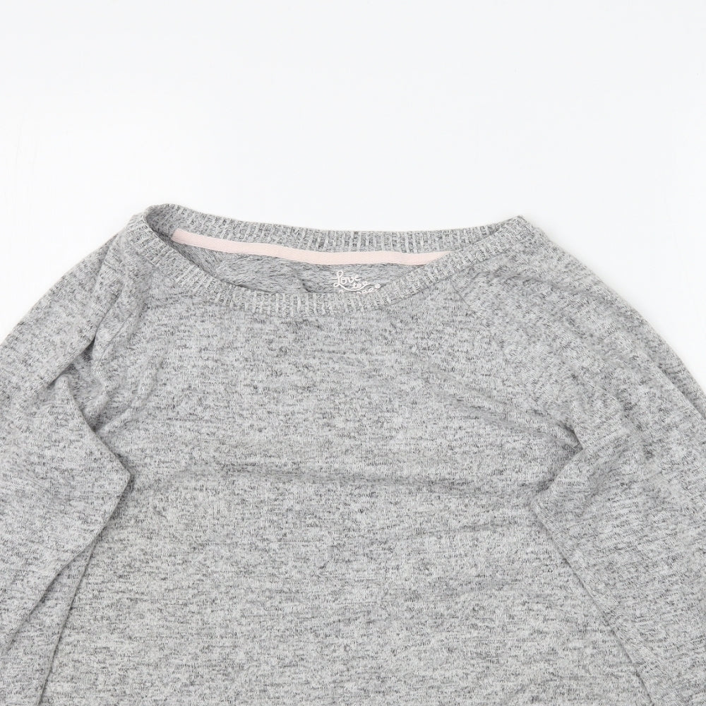 Womens UK Size M Love to Lounge Grey Basic T-Shirt