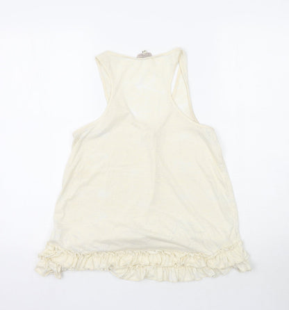 River Island Womens Ivory Floral  Basic Blouse Size 14