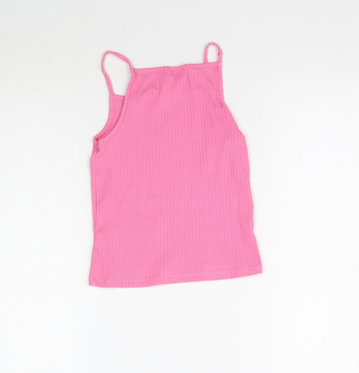 Back view of F&F girls’ pink basic tank, size 8-9, years