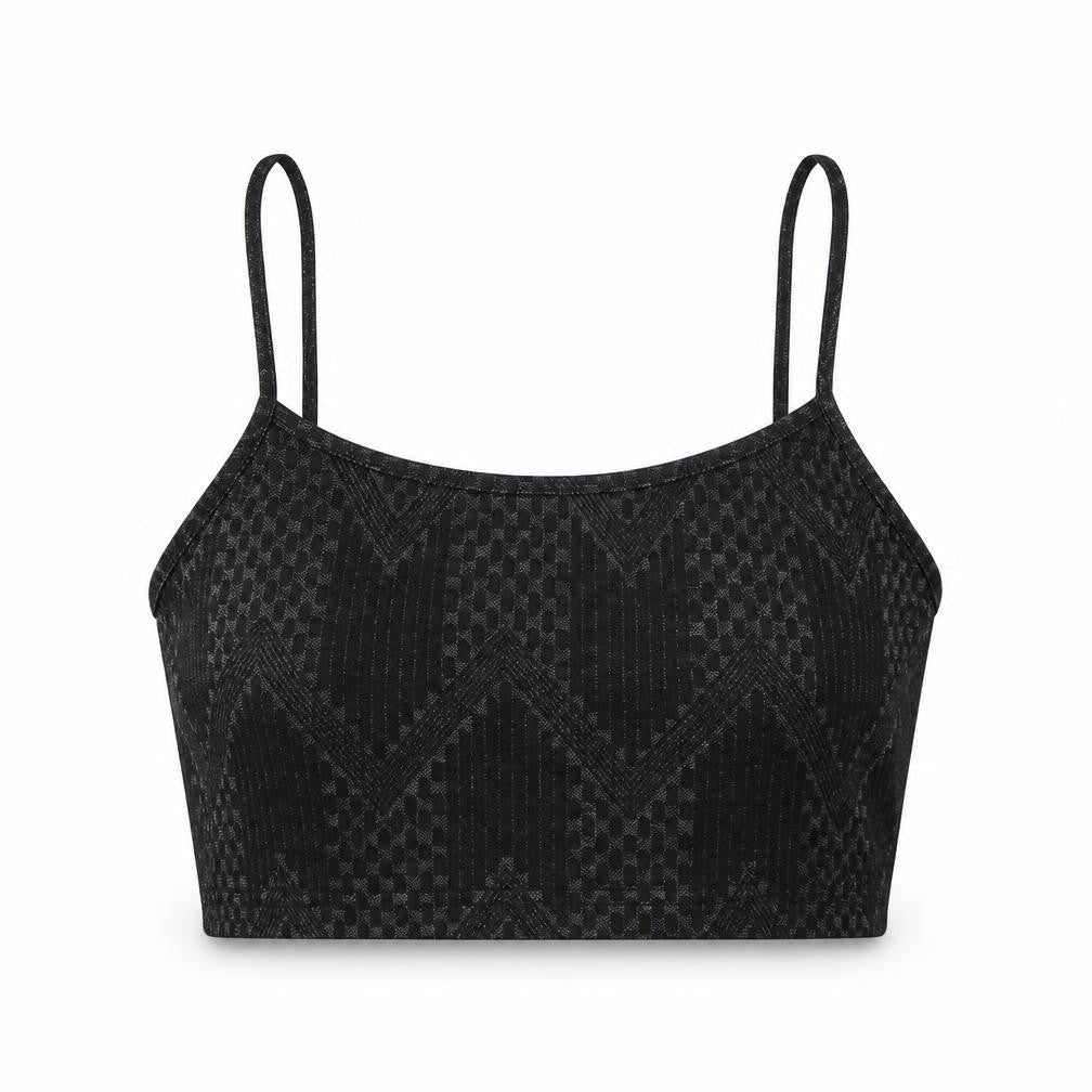 Womens UK Size M SheIn Black Cropped Tank