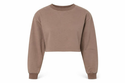 Front view of SHEIN women’s brown pullover sweatshirt, size M