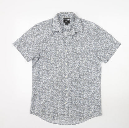 F&F Mens Multicoloured Floral   Button-Up Size S  - Leaf Print