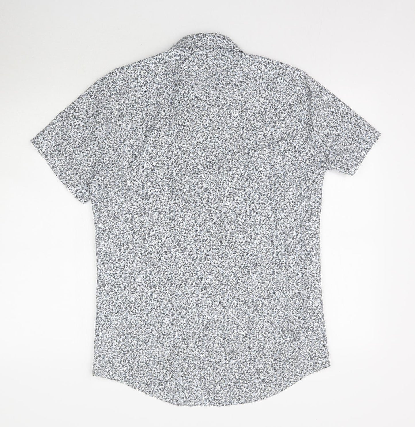 F&F Mens Multicoloured Floral   Button-Up Size S  - Leaf Print