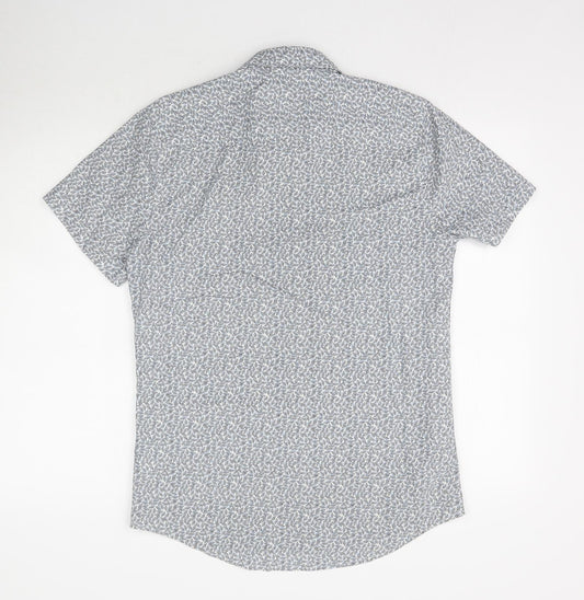 F&F Mens Multicoloured Floral   Button-Up Size S  - Leaf Print