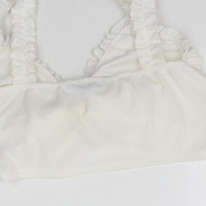PRETTYLITTLETHING Womens White   Cropped Blouse Size 10