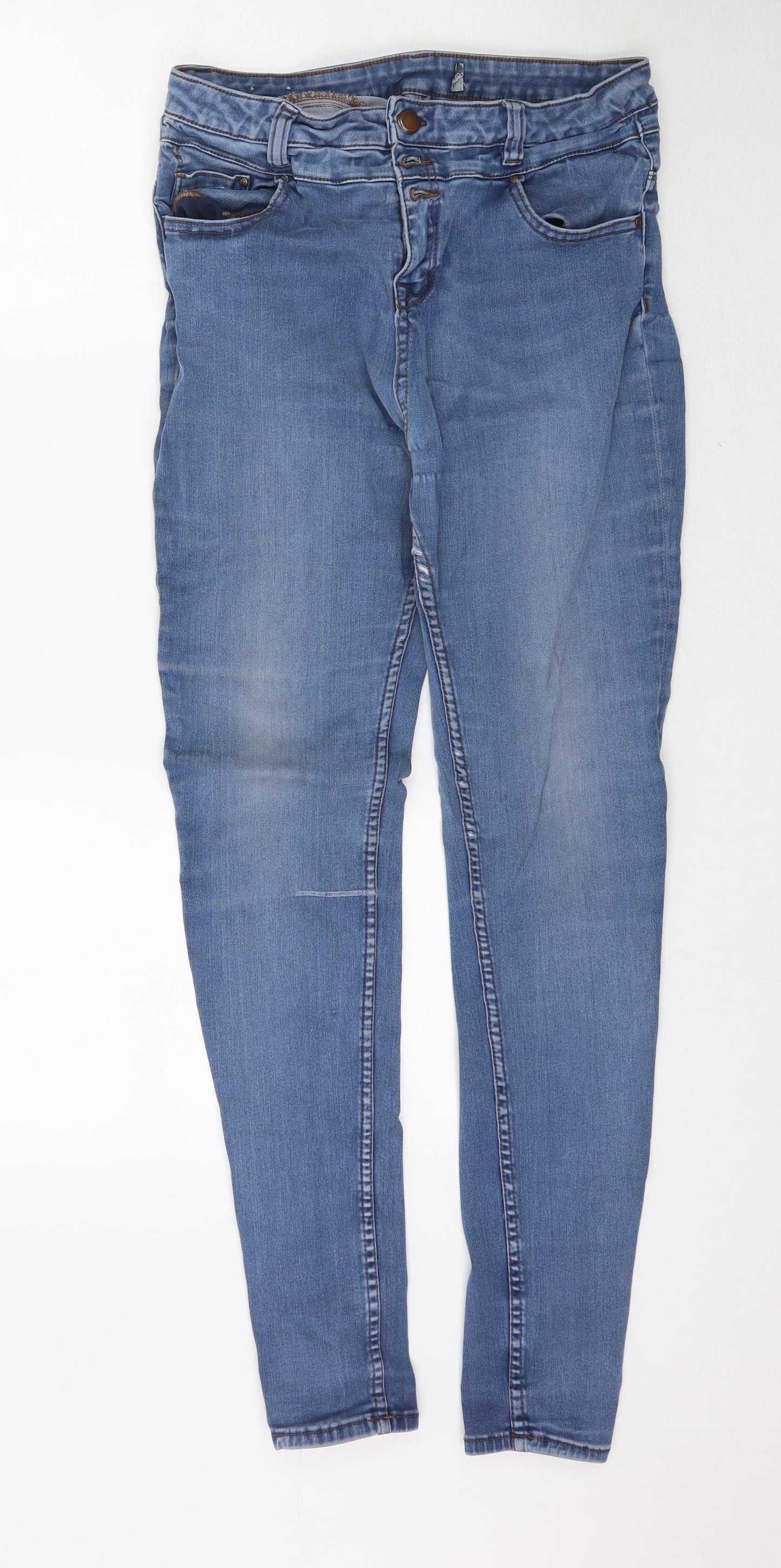 Womens UK Size 32 in Preworn Regular Fit Skinny Blue Jeans