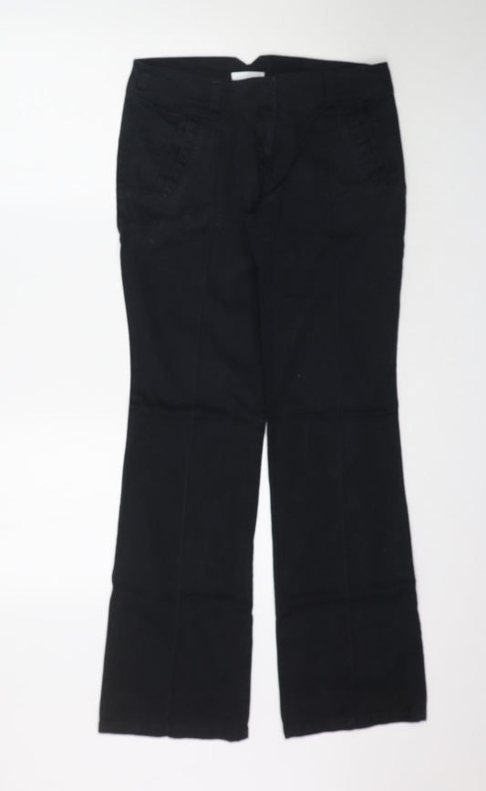 Womens UK Size 10 Promod Regular Fit  Black Trousers