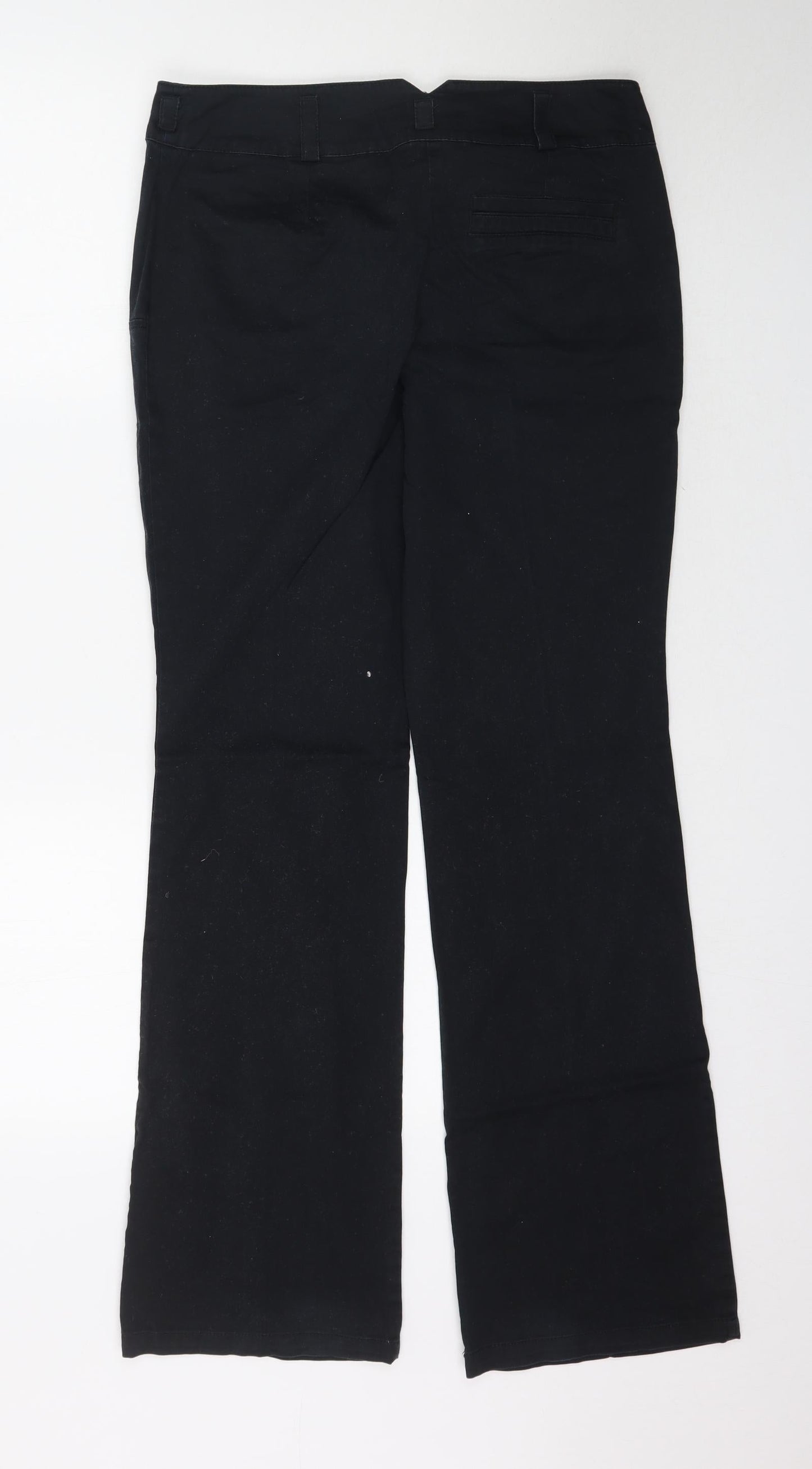 Womens UK Size 10 Promod Regular Fit  Black Trousers