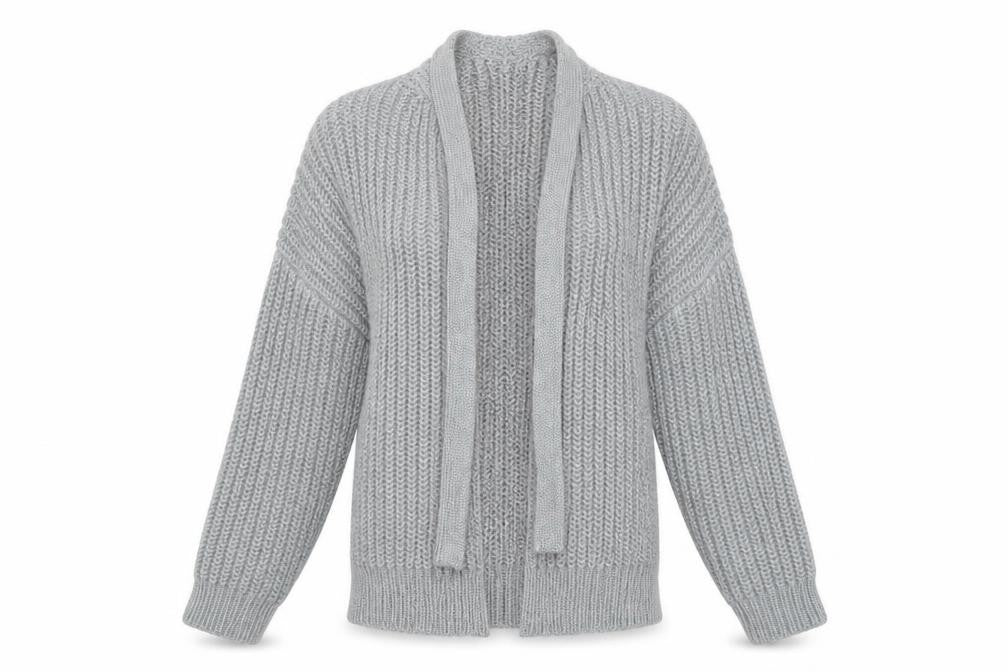 Front view of New Look women’s multicoloured cardigan jumper, size M