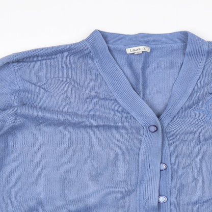 Laura D Womens Blue   Cardigan Jumper Size M