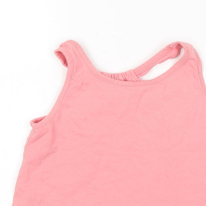 Nutmeg Girls Pink   Basic Tank Size 7-8 Years
