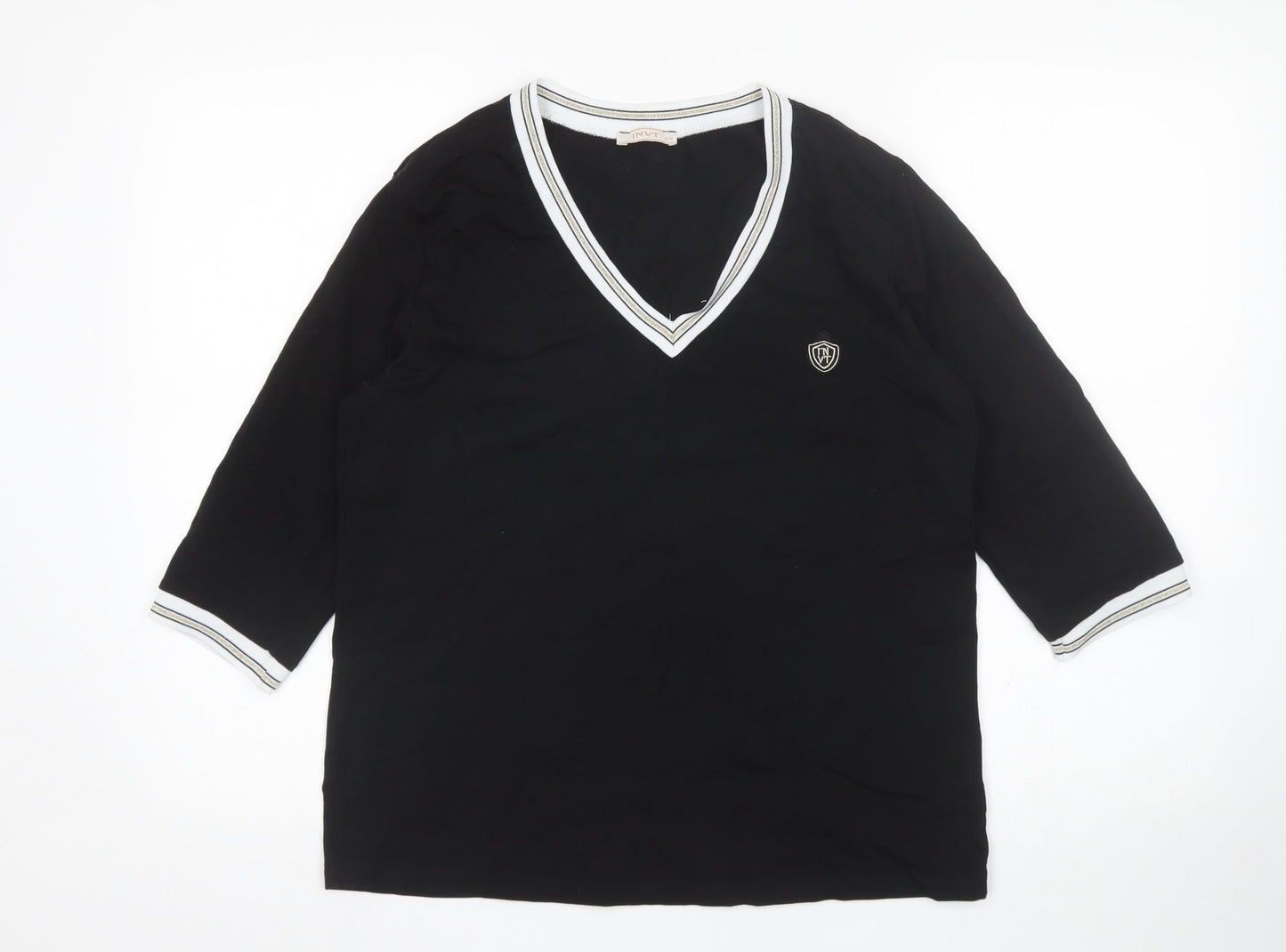 INVT Womens Black   Basic T-Shirt Size S