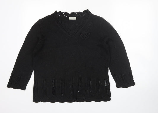 C&A Womens Black   Pullover Jumper Size M