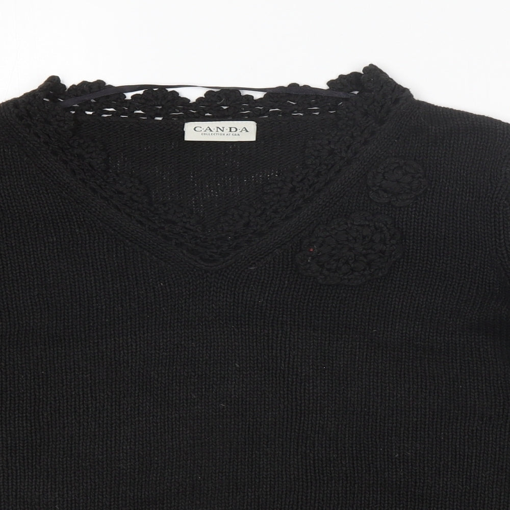 C&A Womens Black   Pullover Jumper Size M