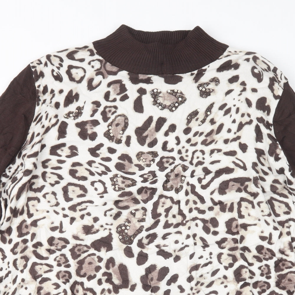 Womens UK Size L Casamia Brown Pullover Jumper