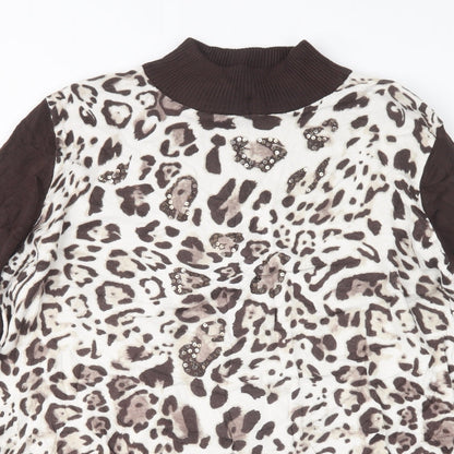 Womens UK Size L Casamia Brown Pullover Jumper