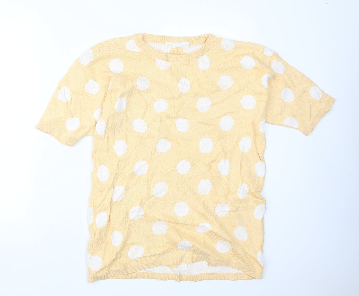 Womens UK Size 10 Preworn Yellow Pullover Jumper