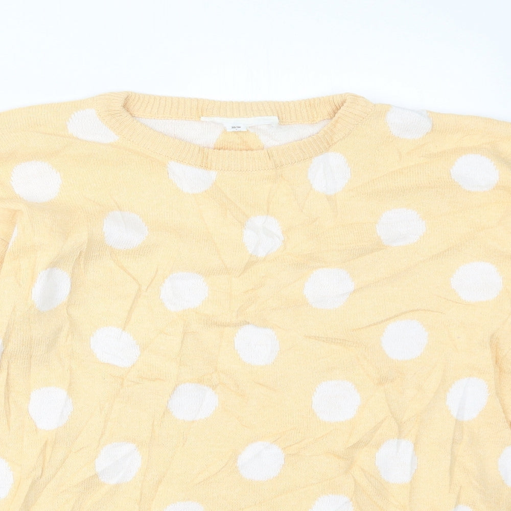 Womens UK Size 10 Preworn Yellow Pullover Jumper