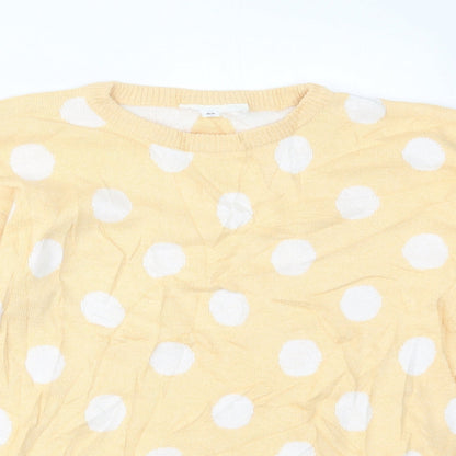 Womens UK Size 10 Preworn Yellow Pullover Jumper