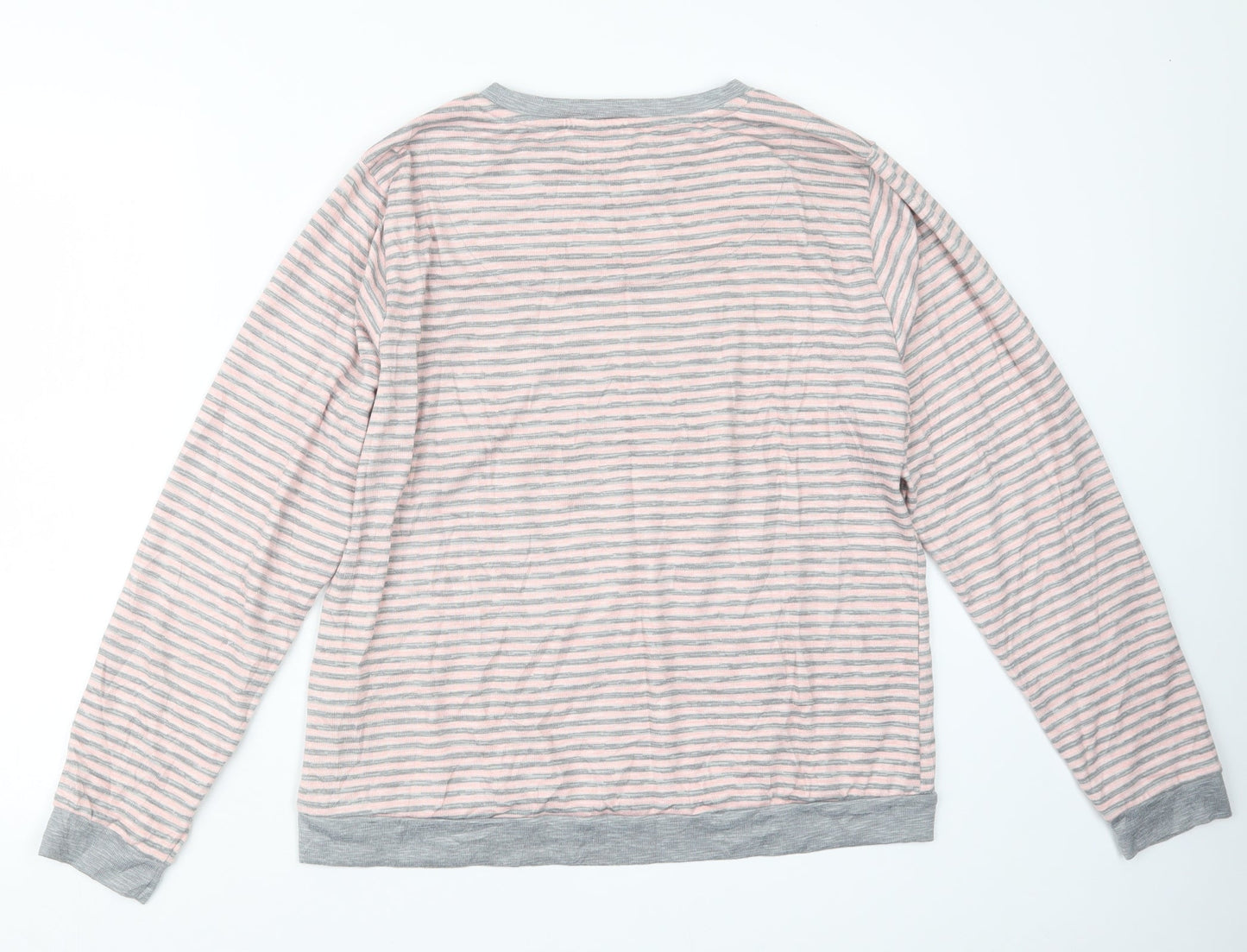Dorothy Perkins Womens Pink Striped  Top Pyjama Top Size M