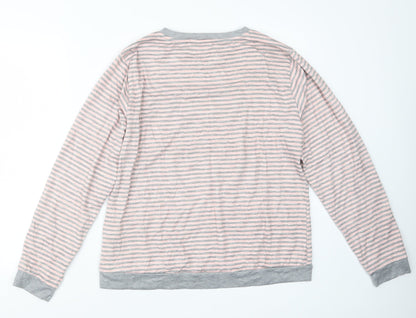 Dorothy Perkins Womens Pink Striped  Top Pyjama Top Size M