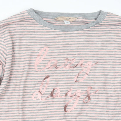 Dorothy Perkins Womens Pink Striped  Top Pyjama Top Size M