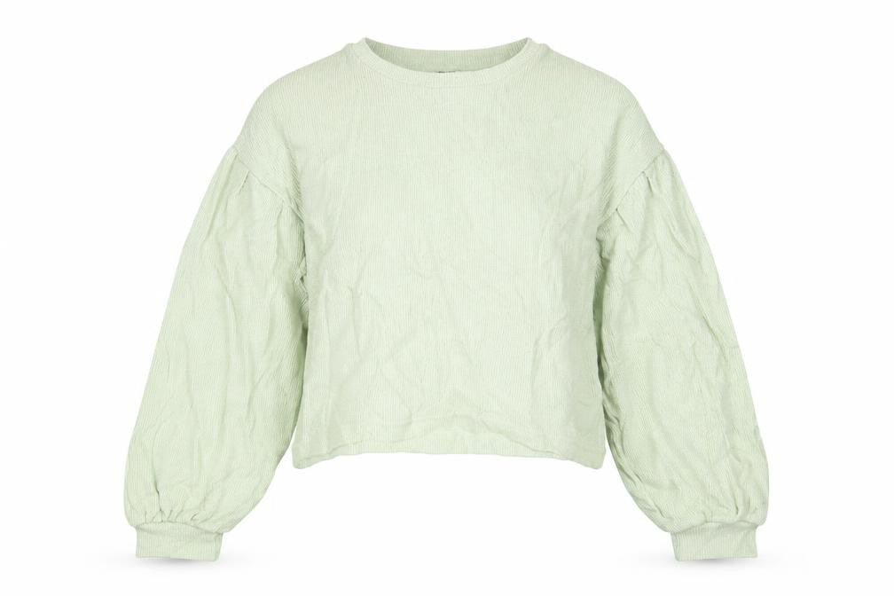 Front view of Divided by H&M women’s green jumper, size XS