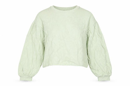 Front view of Divided by H&M women’s green jumper, size XS