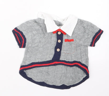 Accessorize Boys Grey   Pullover Jumper One Size