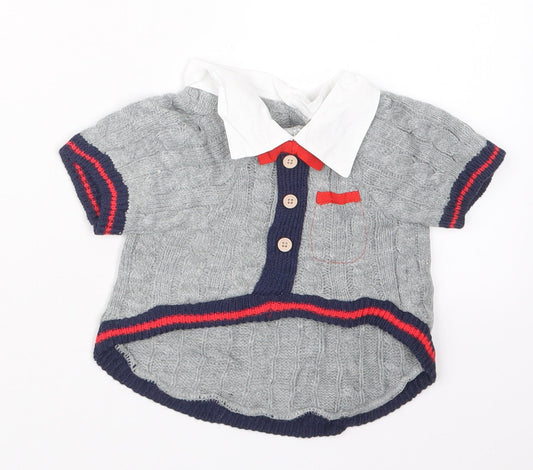 Accessorize Boys Grey   Pullover Jumper One Size