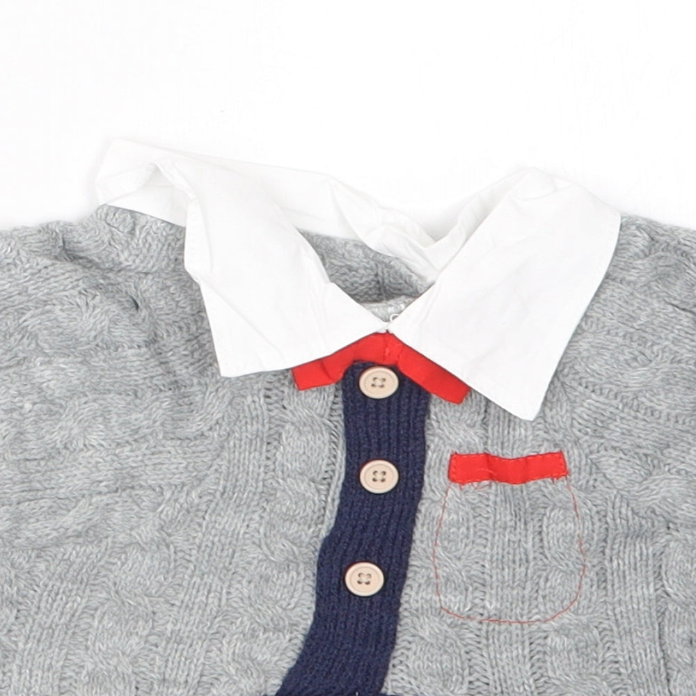 Accessorize Boys Grey   Pullover Jumper One Size