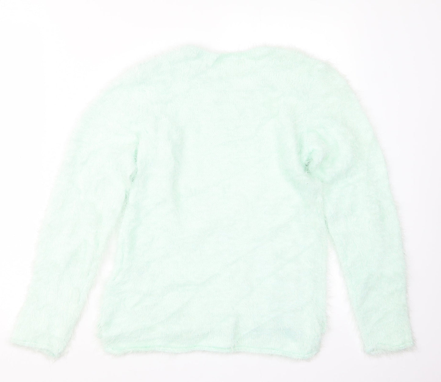 H&M Girls Green  Knit Pullover Jumper Size 11-12 Years  - Unicorn