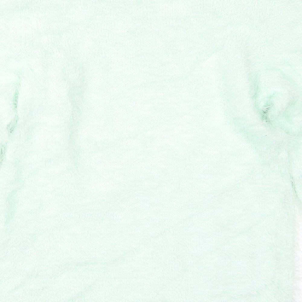 H&M Girls Green  Knit Pullover Jumper Size 11-12 Years  - Unicorn