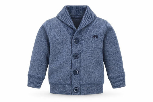 Rebel Boys Blue  Knit Cardigan Jumper Size 12-18 Months