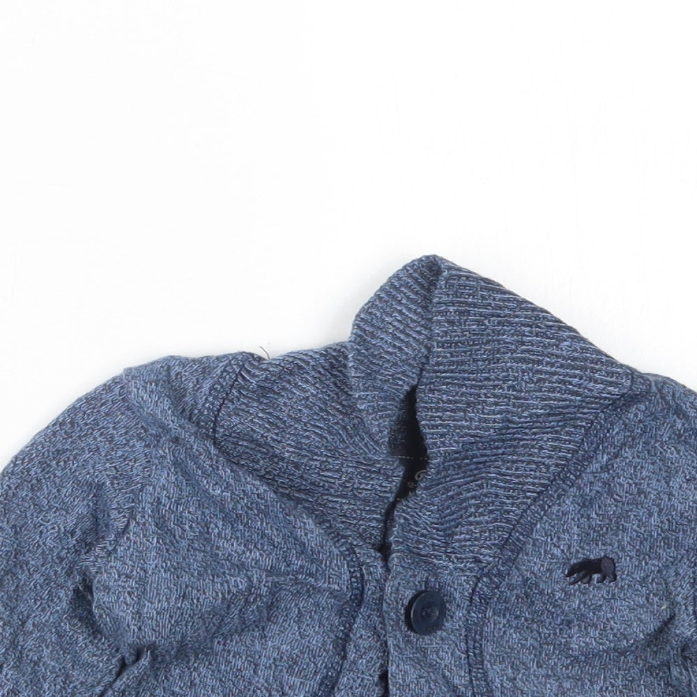 Rebel Boys Blue  Knit Cardigan Jumper Size 12-18 Months