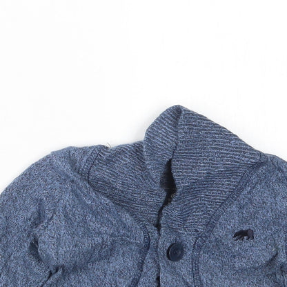 Rebel Boys Blue  Knit Cardigan Jumper Size 12-18 Months
