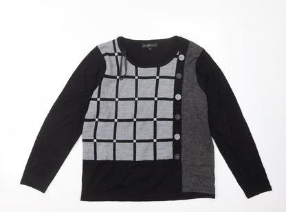Womens UK Size S MUDFLOWER Black Pullover Jumper
