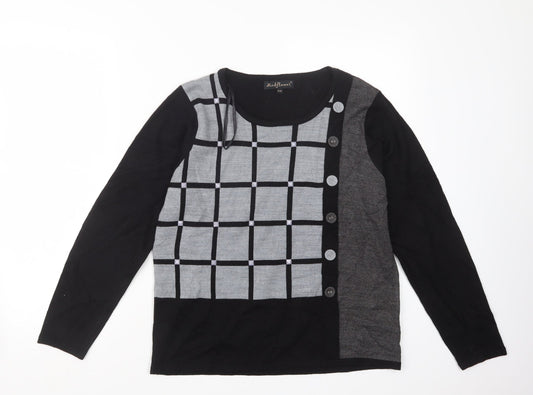 Womens UK Size S MUDFLOWER Black Pullover Jumper