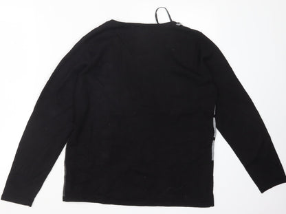 Womens UK Size S MUDFLOWER Black Pullover Jumper