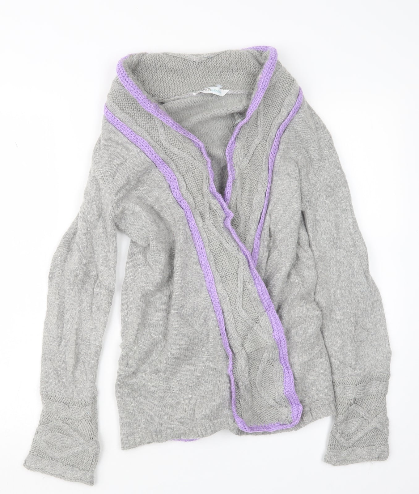 BHS Womens Grey  Knit Cardigan Jumper Size 14