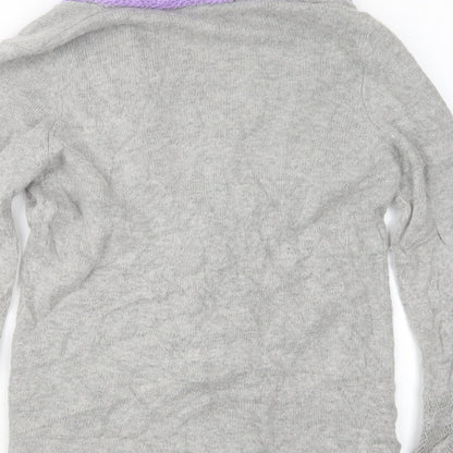 BHS Womens Grey  Knit Cardigan Jumper Size 14