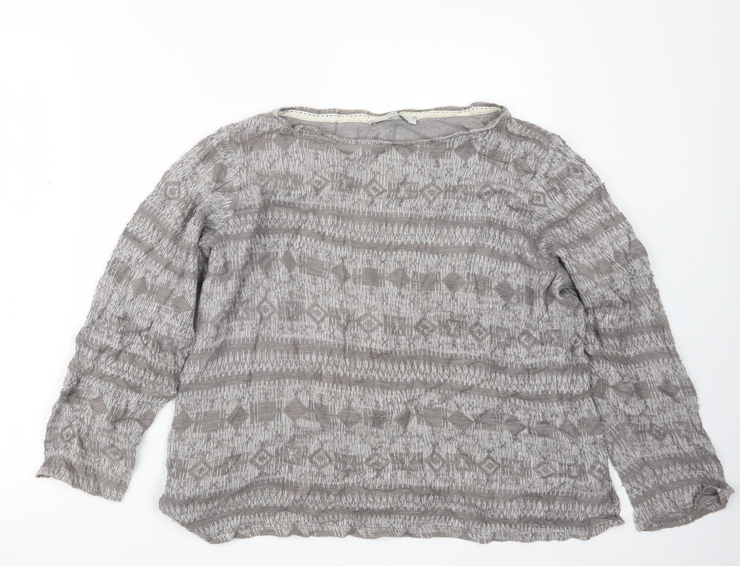 George Womens Grey  Knit Pullover Jumper Size 16