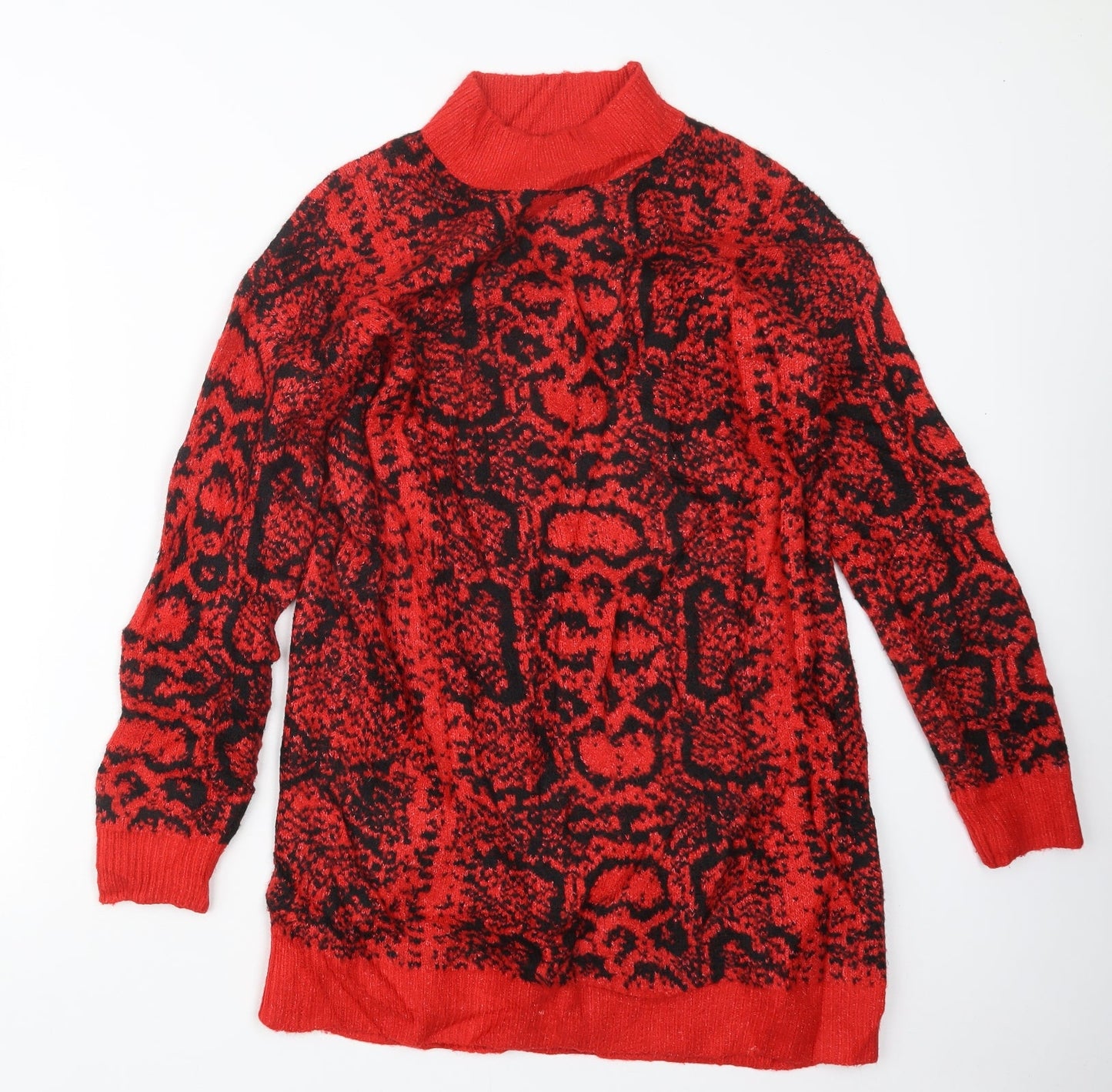 Womens UK Size M Cameo Rose Red Pullover Jumper
