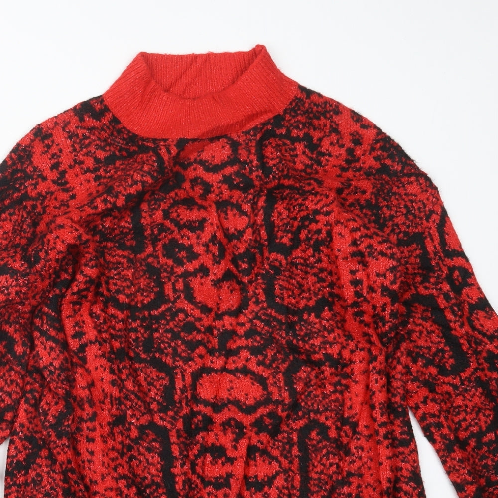 Womens UK Size M Cameo Rose Red Pullover Jumper