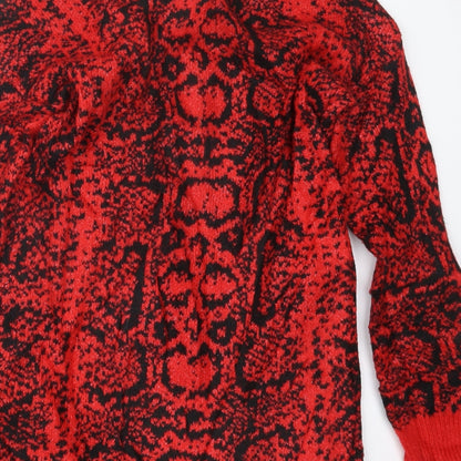 Womens UK Size M Cameo Rose Red Pullover Jumper