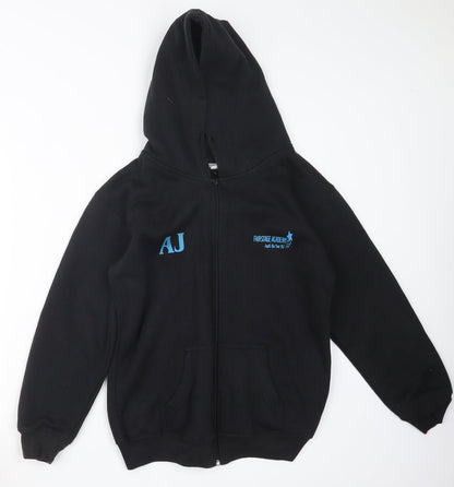 SSS Boys Black   Full Zip Hoodie Size 13 Years