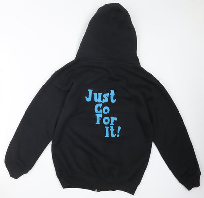 SSS Boys Black   Full Zip Hoodie Size 13 Years