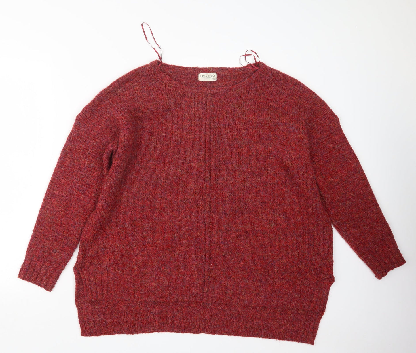 Womens UK Size L Marks and Spencer Red Pullover Jumper